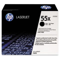 HP 55X, (CE255X) High Yield Black Original LaserJet Toner Cartridge