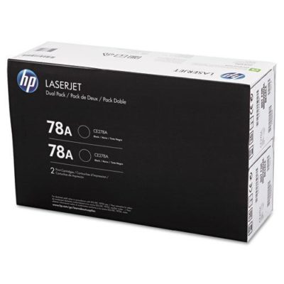 HP 78A, (CE278D) 2-pack Black Original LaserJet Toner Cartridges