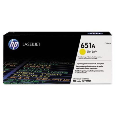 HP 651A, (CE342A) Yellow Original LaserJet Toner Cartridge