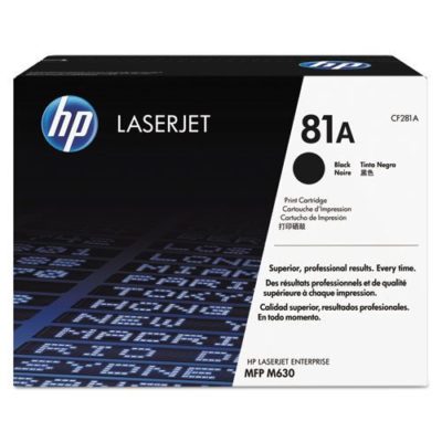 HP CF281A (81A) Toner, 10500 Page-Yield, Black