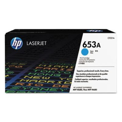 HP CF321A (HP 653A) Toner, 16500 Page-Yield, Cyan