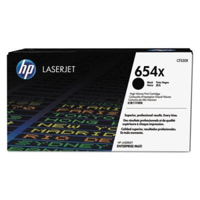 HP CF330X (654X) High-Yield Toner, 20500 Page-Yield, Black