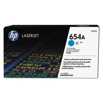 HP CF331A (654A) Toner, 15000 Page-Yield, Cyan