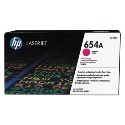 HP CF333A (654A) Toner, 15000 Page-Yield, Magenta