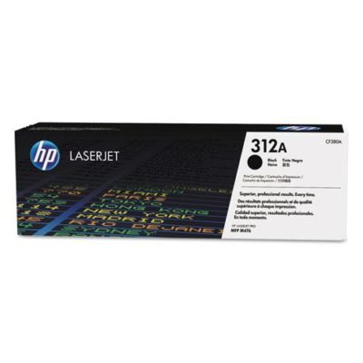 HP CF380A (HP 312A) Toner, 2400 Page-Yield, Black