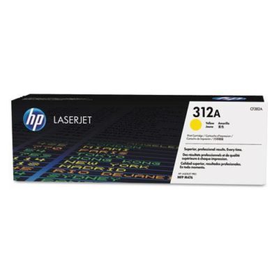 HP CF382A (HP 312A) Toner, 2700 Page-Yield, Yellow