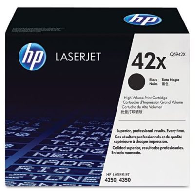 HP 42X, (Q5942X) High Yield Black Original LaserJet Toner Cartridge