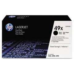 HP 49X, (Q5949X-D) 2-pack High Yield Black Original LaserJet Toner Cartridges