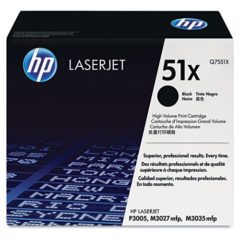 HP 51X, (Q7551X) High Yield Black Original LaserJet Toner Cartridge